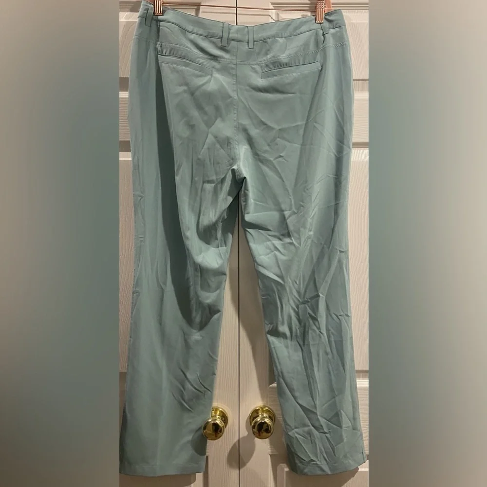 Short Par 4 Golf Pants Chino Mens Size 34 x 32 Seafoam Green Flat Front
